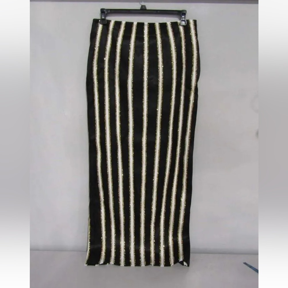 Caramel Haute Couture Women's US 32 M/EU 42 Slick Sequin Gold/Black Skirt